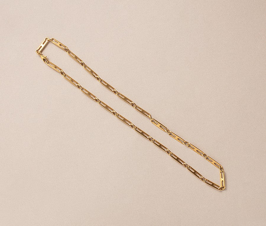 18ct Gold Paperclip Link Necklace