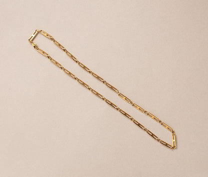 18ct Gold Paperclip Link Necklace