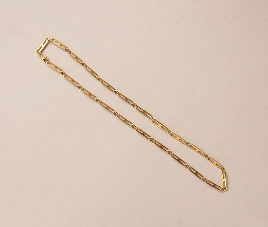 18ct Gold Paperclip Link Necklace