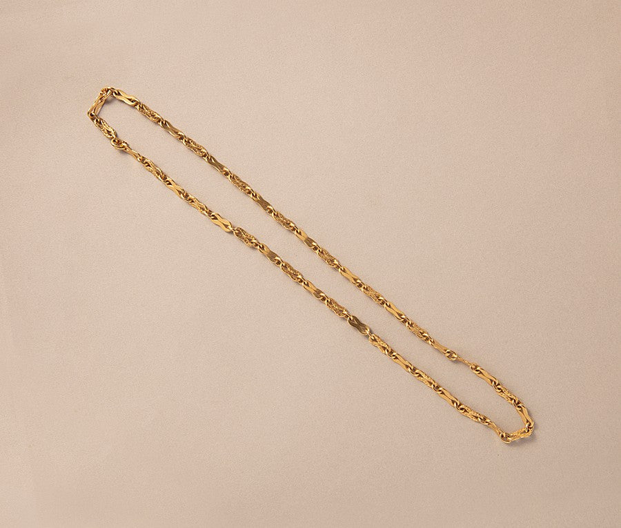 Vintage 18ct Gold Fancy Link Chain