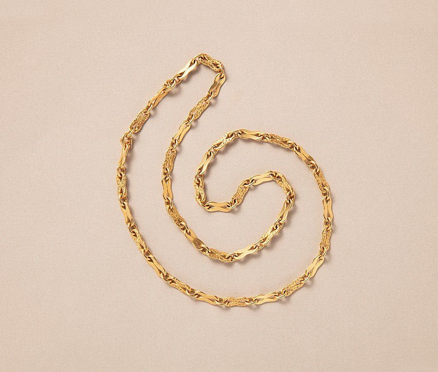 Vintage 18ct Gold Fancy Link Chain
