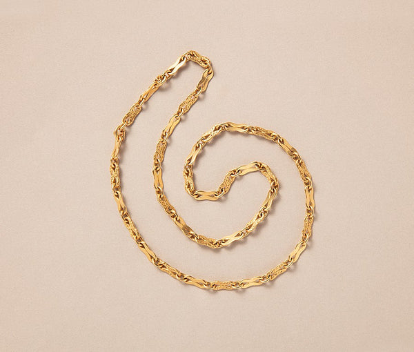 Vintage 18ct Gold Fancy Link Chain