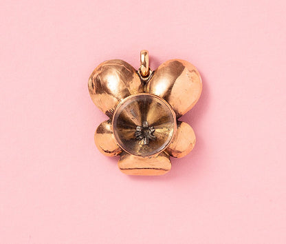 19th Century 18ct Gold Pansy Pendant