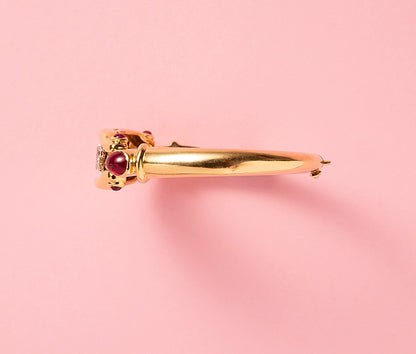 18ct Gold 'BONHEUR' Bracelet with Diamonds & Rubies