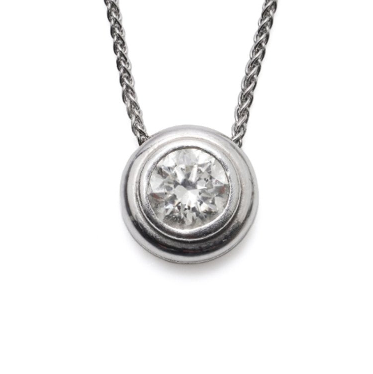 0.50ct Diamond Pendant with Chain in White Gold