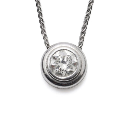 0.50ct Diamond Pendant with Chain in White Gold