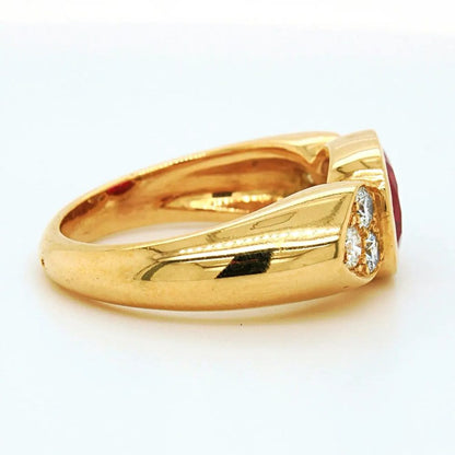 Vintage 2.65ct No Heat Burma Ruby and Diamond Ring