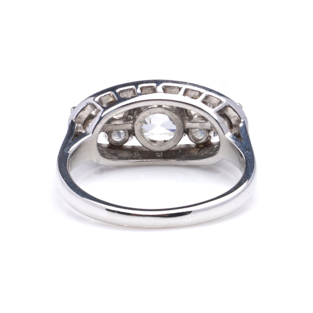 Vintage 1.76cts Old Mine Cut Diamond Dress Ring