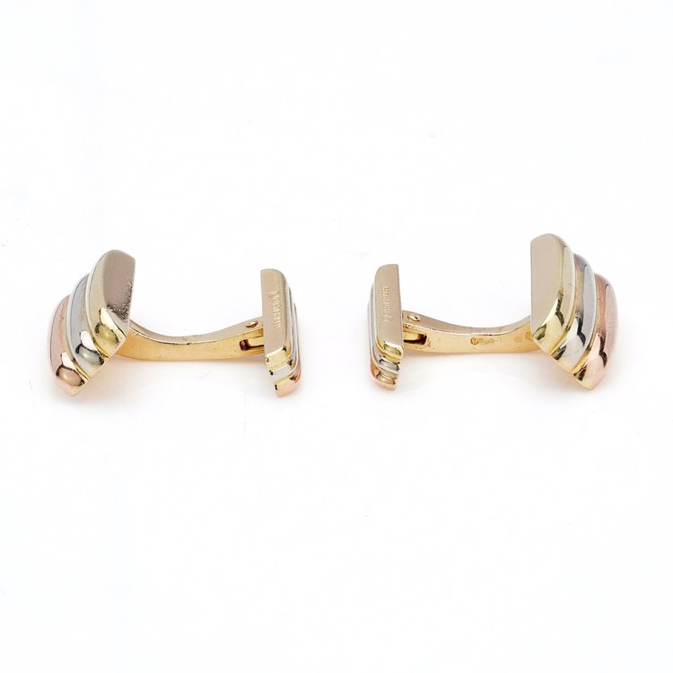 Vintage Cartier Trinity 18ct Gold Cufflinks in Original Box