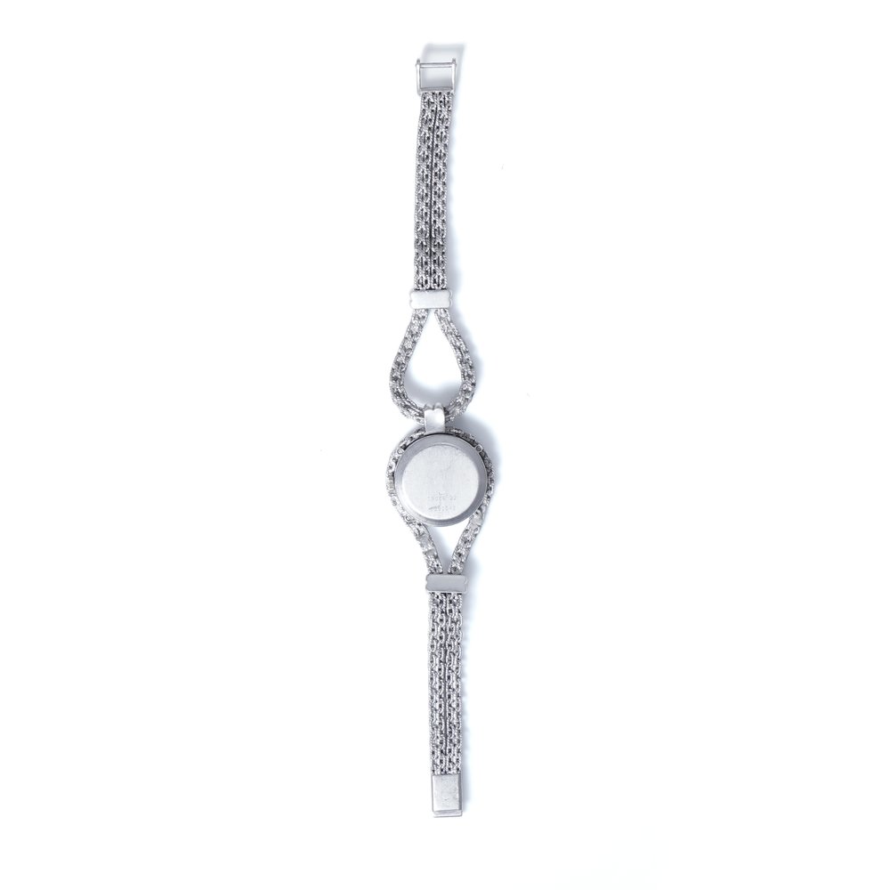 Jaeger LeCoultre 18ct White Gold Watch with Lapis Lazuli Dial and Woven Rope Strap