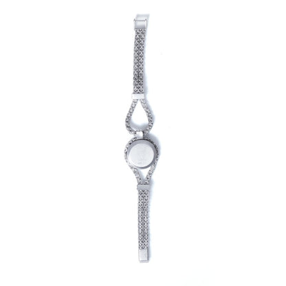 Jaeger LeCoultre 18ct White Gold Watch with Lapis Lazuli Dial and Woven Rope Strap