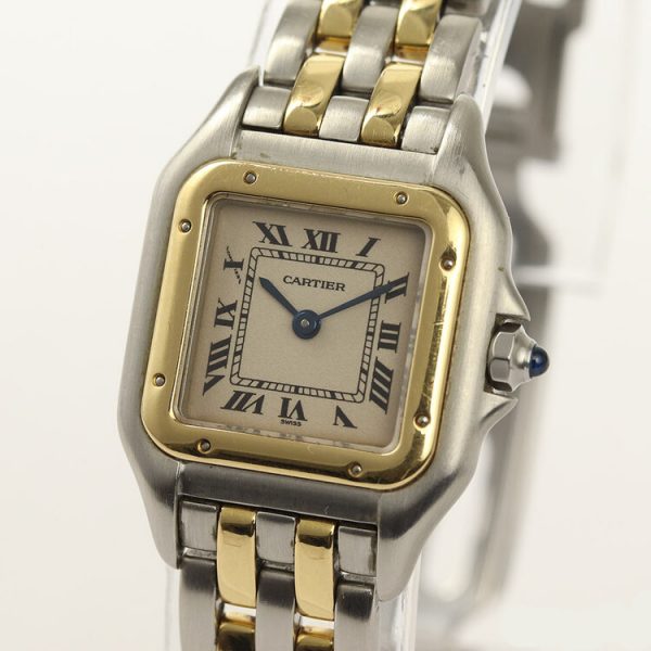 Vintage Cartier Panthere Ladies Steel and 18ct Gold 22mm Quartz Watch, Circa 1990s