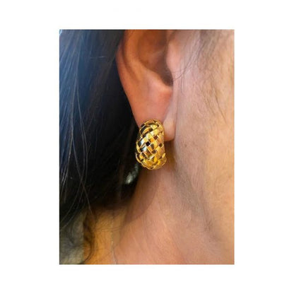 Vintage Tiffany and Co Vannerie 18ct Yellow Gold Earrings