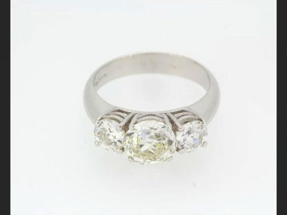 Trilogy Diamond Ring, totaling 4.57 carats