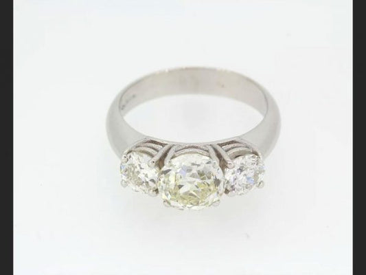 Trilogy Diamond Ring, totaling 4.57 carats