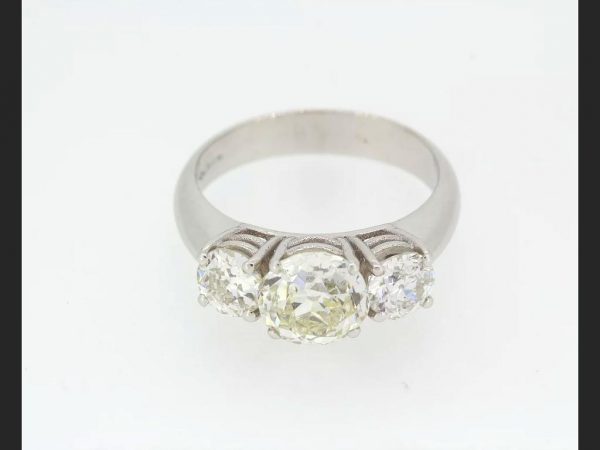 Trilogy Diamond Ring, totaling 4.57 carats