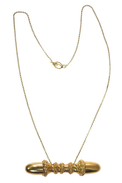 Victorian Antique Dutch 18ct Gold Pendant on Chain