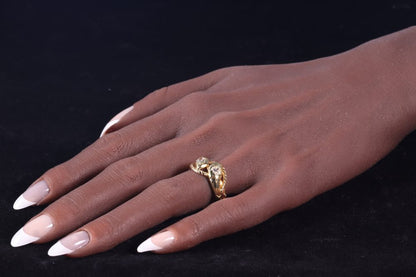 Antique Gold and Diamond Snake Serpent Ring, 1900