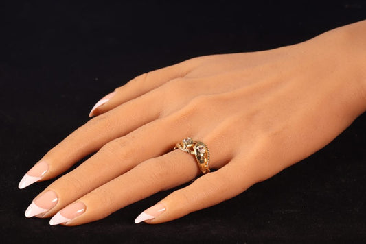 Antique Gold and Diamond Snake Serpent Ring, 1900