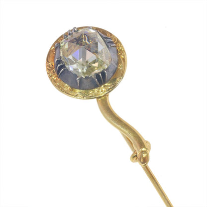 Antique Rococo 1.60ct Rose Cut Diamond Pin, late 18th century Circa 1780