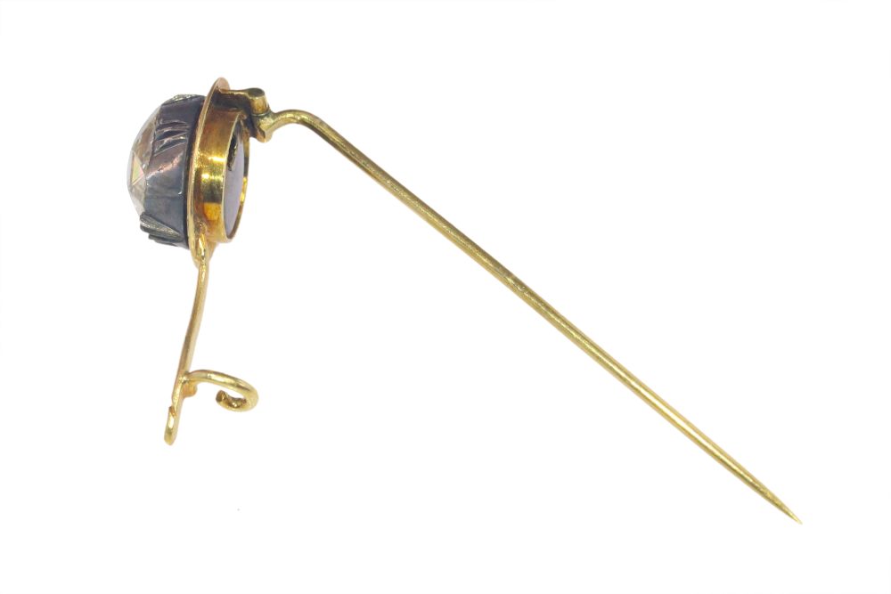 Antique Rococo 1.60ct Rose Cut Diamond Pin, late 18th century Circa 1780