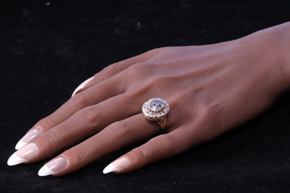 Antique 1.60 Carat Diamond Engagement Ring In 18 Carat Yellow Gold And Silver