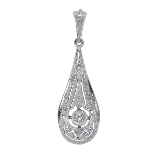 Art Deco Old European Cut Diamond Pendant