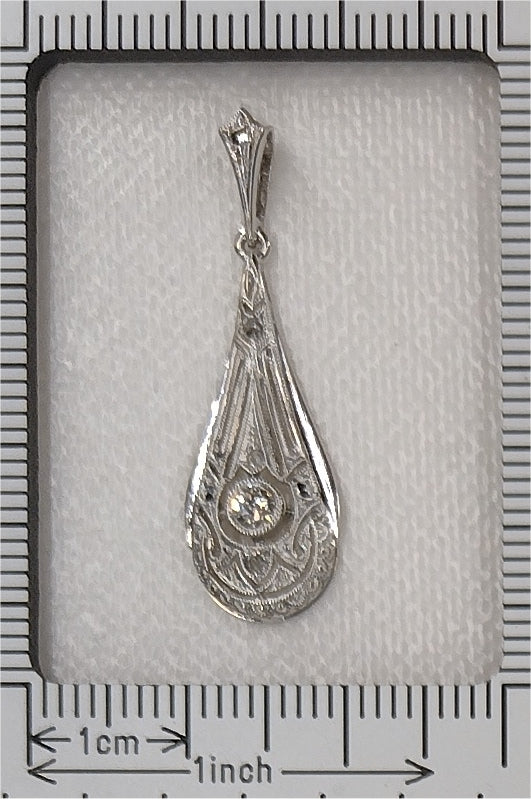 Art Deco Old European Cut Diamond Pendant