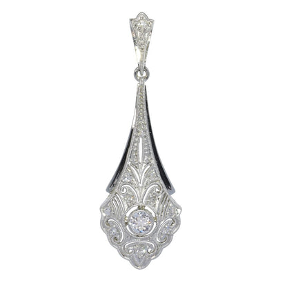 Art Deco Diamond pendant long drop