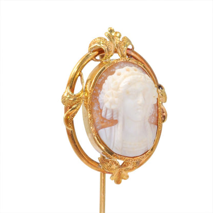 Victorian Antique Cameo Stick Pin Brooch