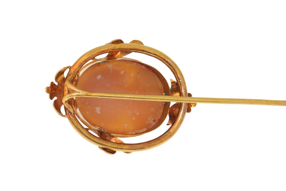 Victorian Antique Cameo Stick Pin Brooch