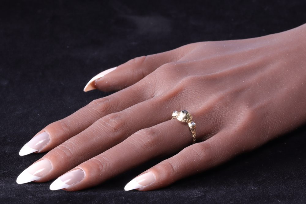 Antique Renaissance Table Cut Diamond Trilogy Ring