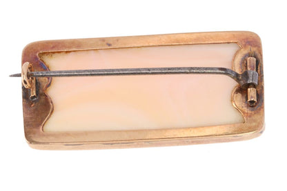 Victorian Antique Angel Skin Coral Cameo Brooch of Venus and Cupid