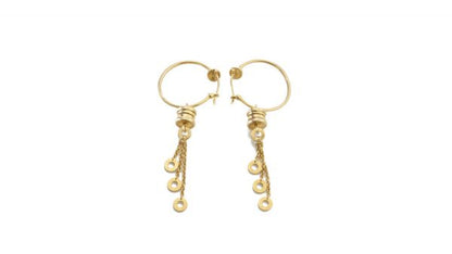 Bvlgari Vintage 18ct Yellow Gold Drop Earrings; Bulgari ladies 18ct yellow gold earrings. Fully hallmarked. Made in Italy, Circa 1990s