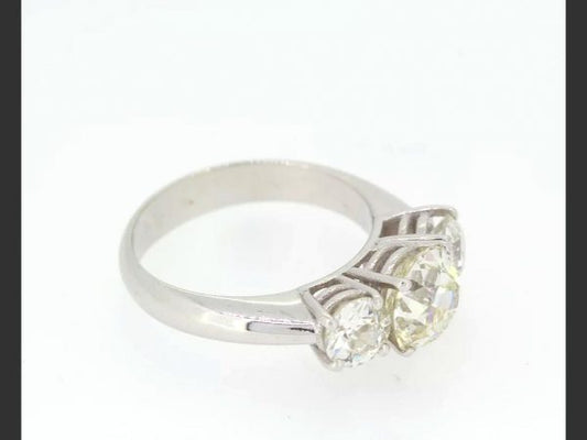 Trilogy Diamond Ring, totaling 4.57 carats