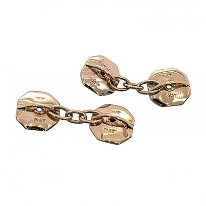 Art Deco Sapphire Platinum and Gold Cufflinks
