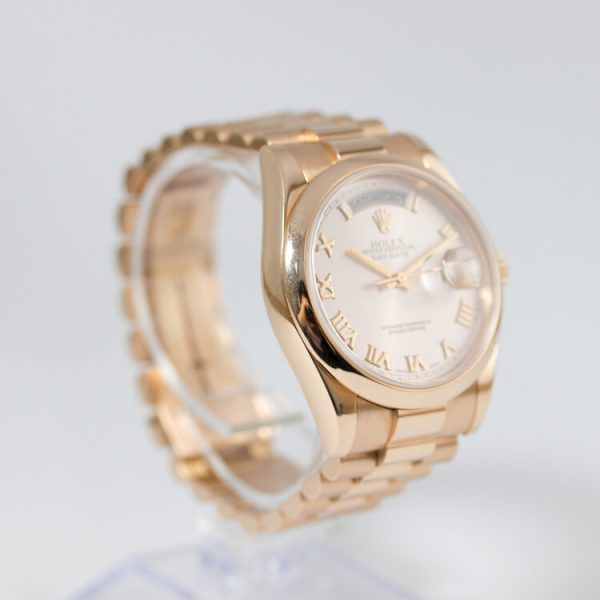 Rolex Day Date 18ct Pink Gold 118205 36mm Automatic Watch Circa 2000