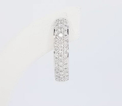 0.70ct Diamond Set 18ct White Gold Hoop Earrings