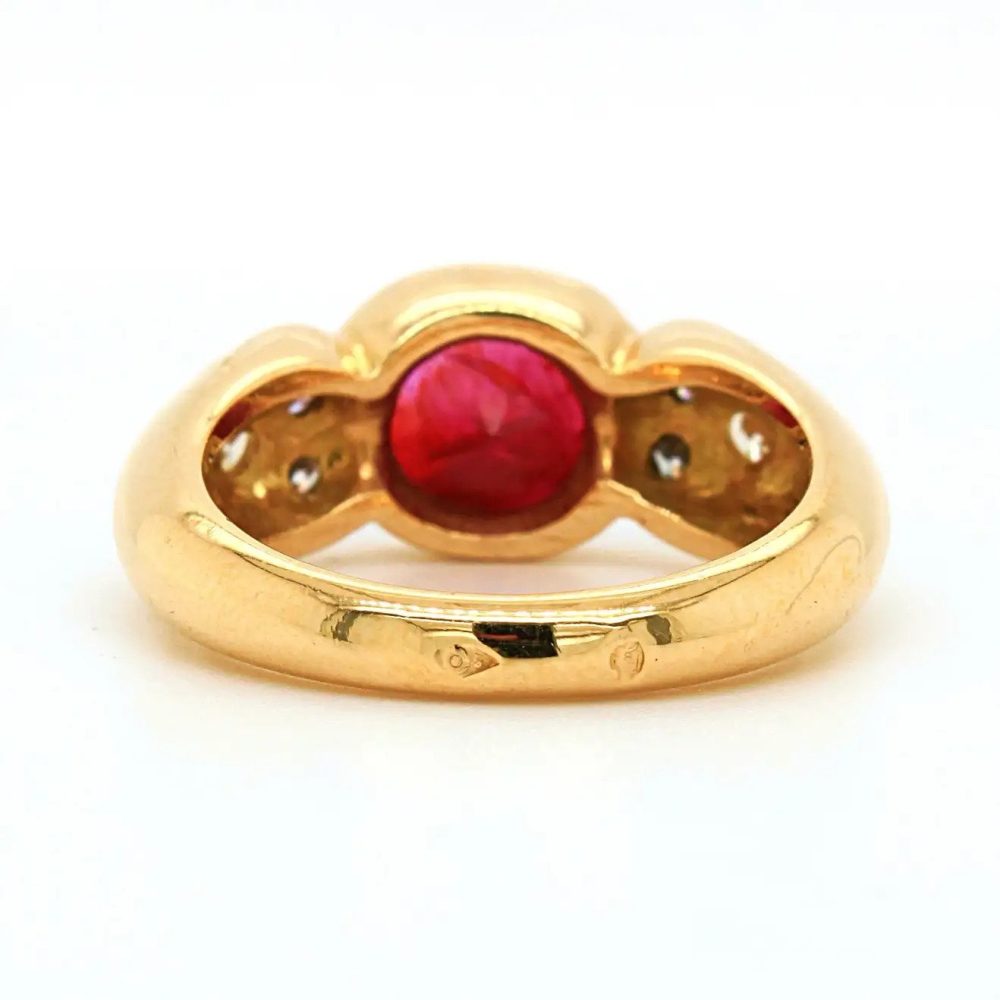 Vintage 2.65ct No Heat Burma Ruby and Diamond Ring