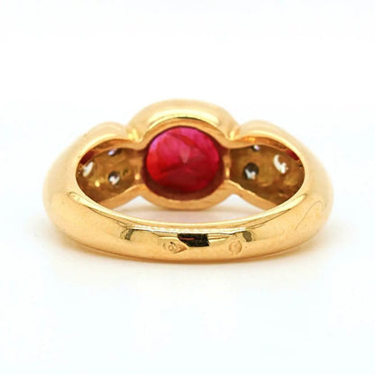 Vintage 2.65ct No Heat Burma Ruby and Diamond Ring