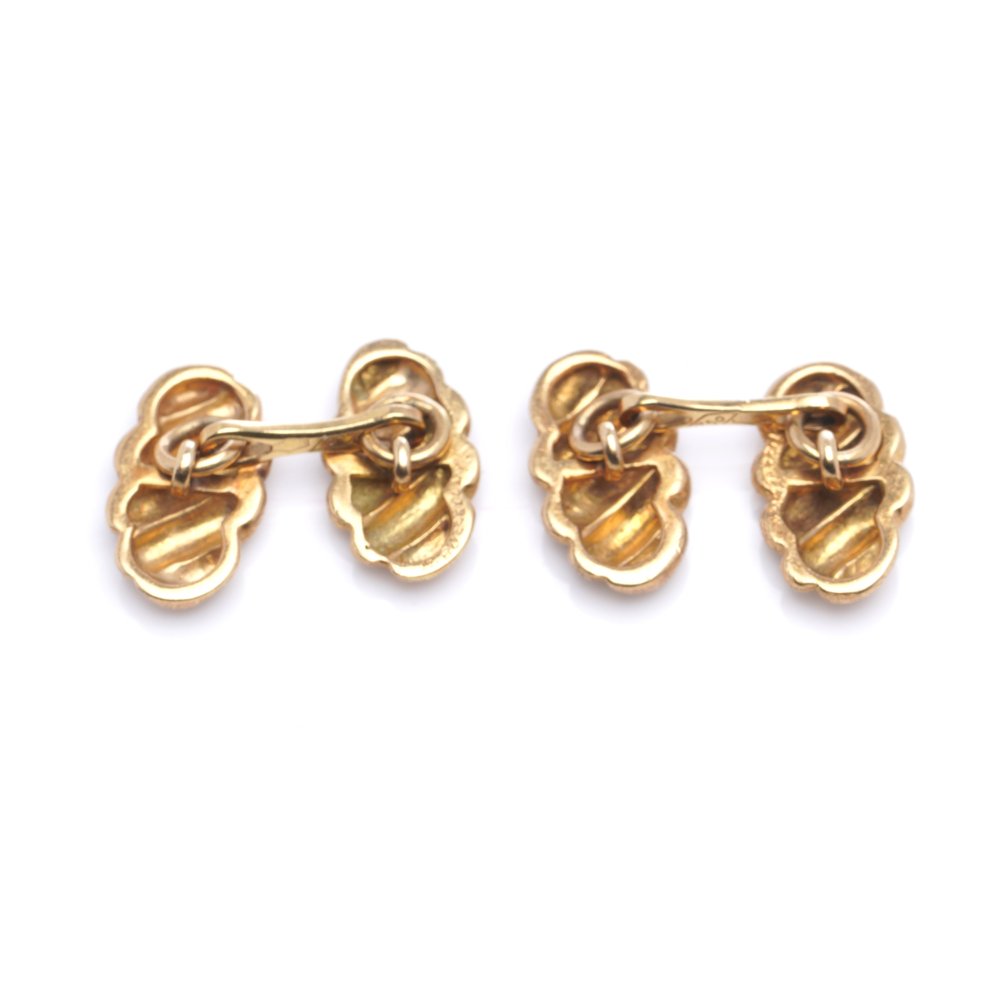 Vintage 1960s Italian 18ct Yellow Gold Cufflinks by Mario Buccellati