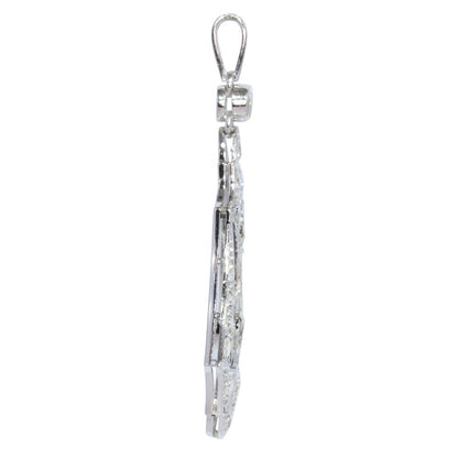 Art Deco Old Cut Diamond Pendant in Platinum