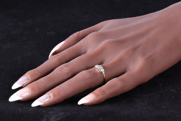 Antique Renaissance Old Cut Diamond Ring In 18 Carat Yellow Gold