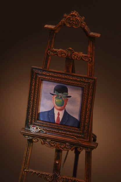 Art Deco Smoking Pipe Pendant With Diamonds And Ruby In Gold And Platinum