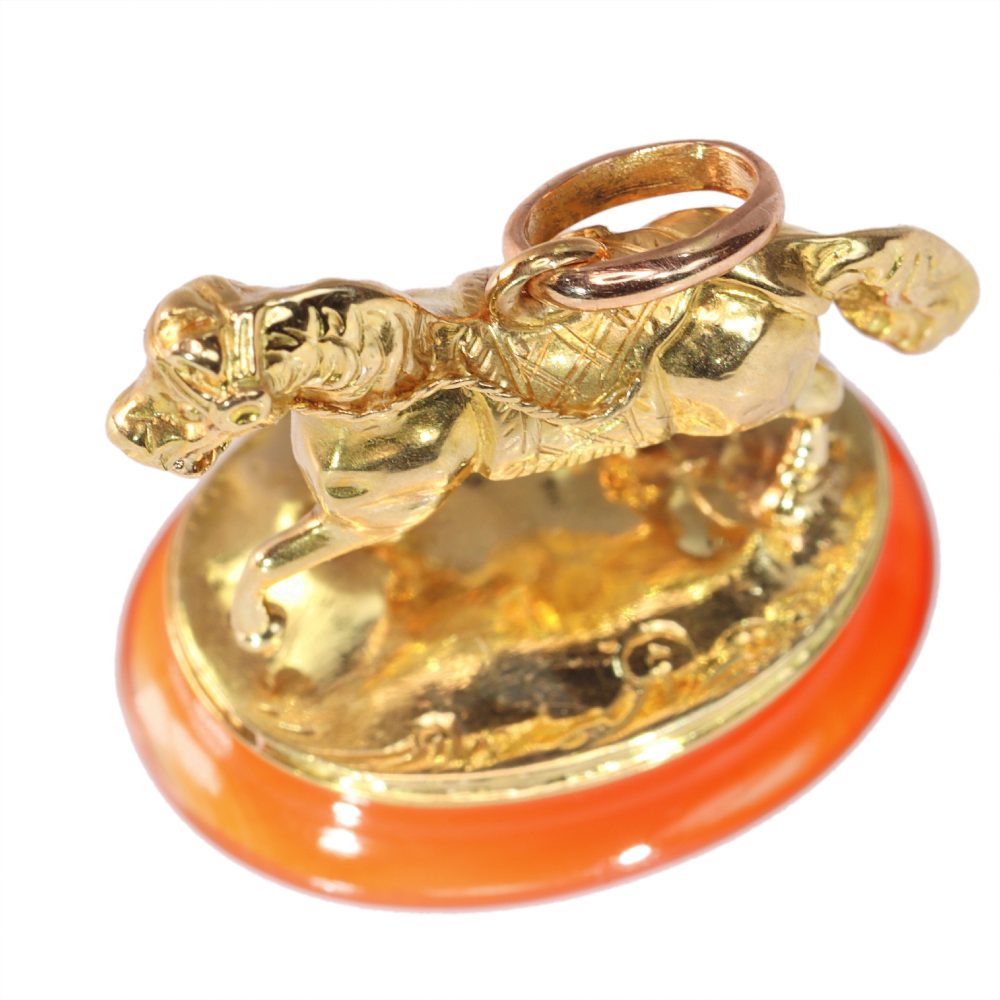 Antique Victorian 18 Carat Yellow Gold Horse Pendant Seal