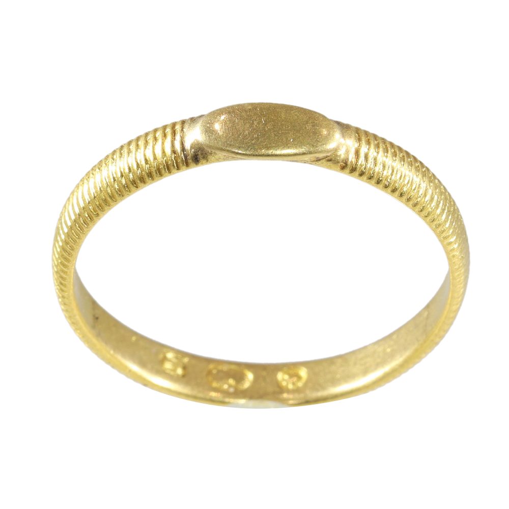 Antique 18 Carat Yellow Gold Wedding Band