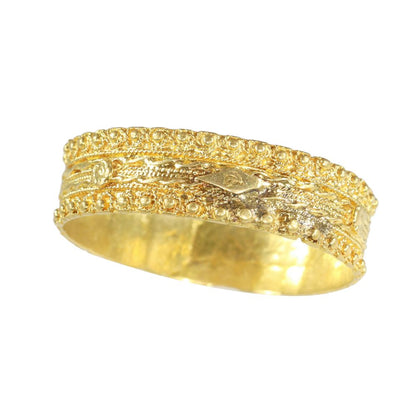 Antique Georgian Wedding Band In 18 Carat Yellow Gold