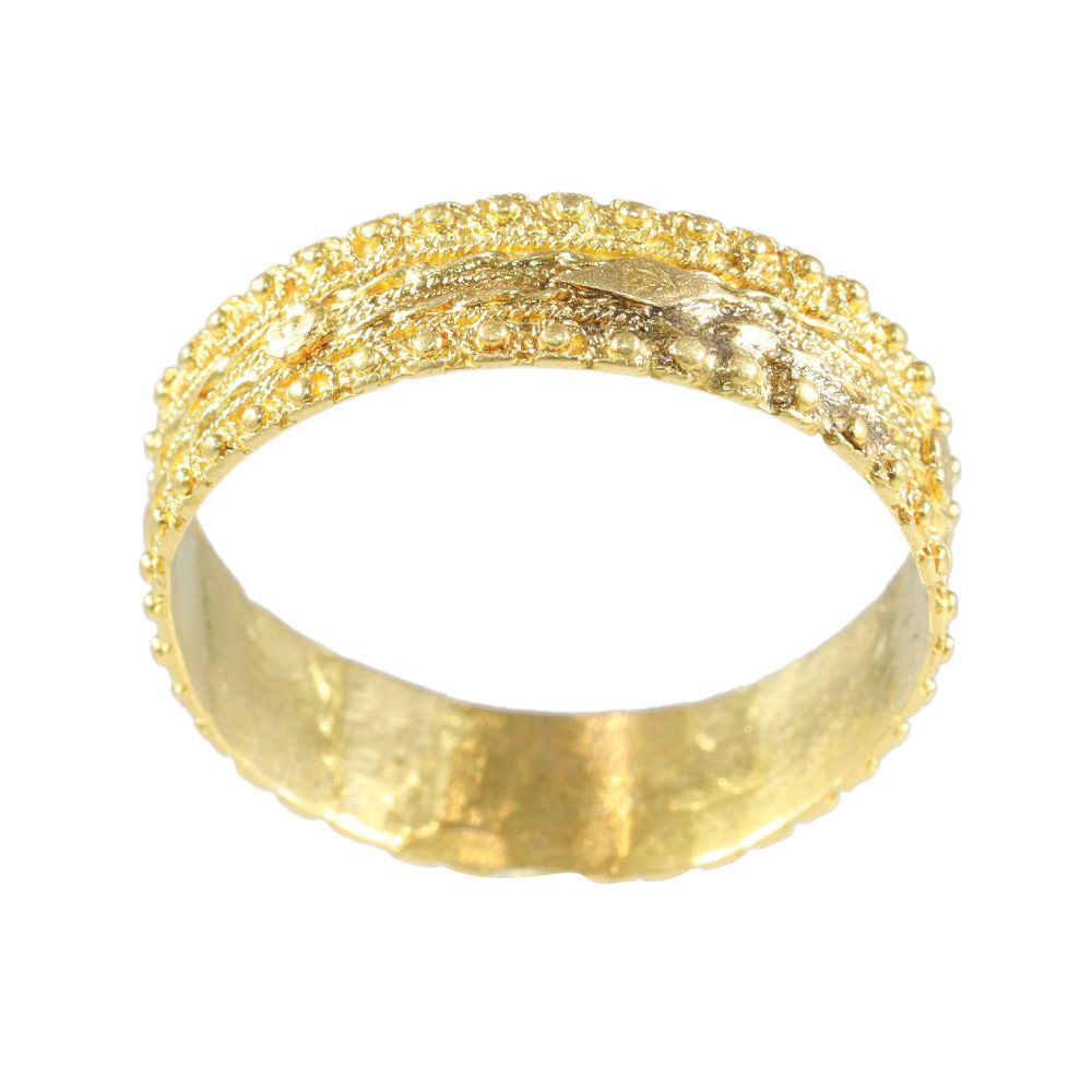 Antique Georgian Wedding Band In 18 Carat Yellow Gold