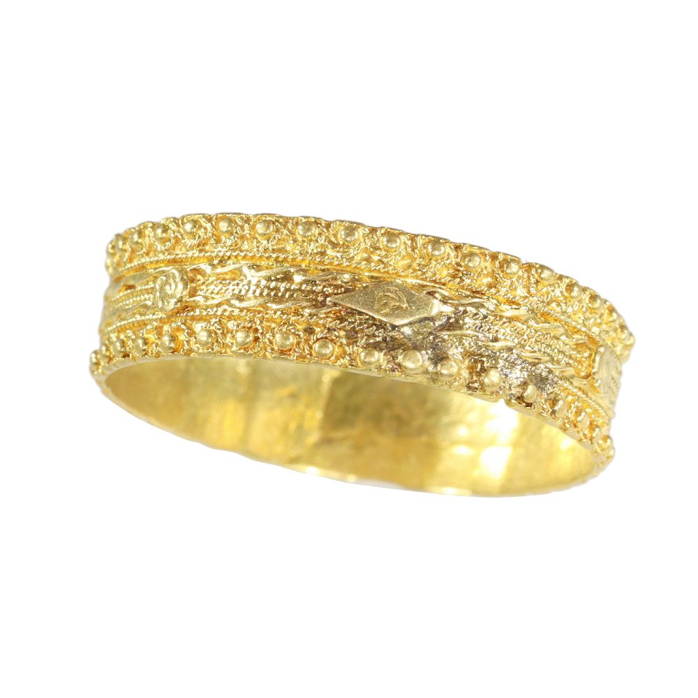 Antique Georgian Wedding Band In 18 Carat Yellow Gold