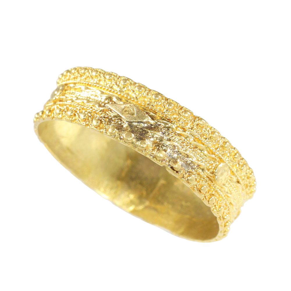 Antique Georgian Wedding Band In 18 Carat Yellow Gold